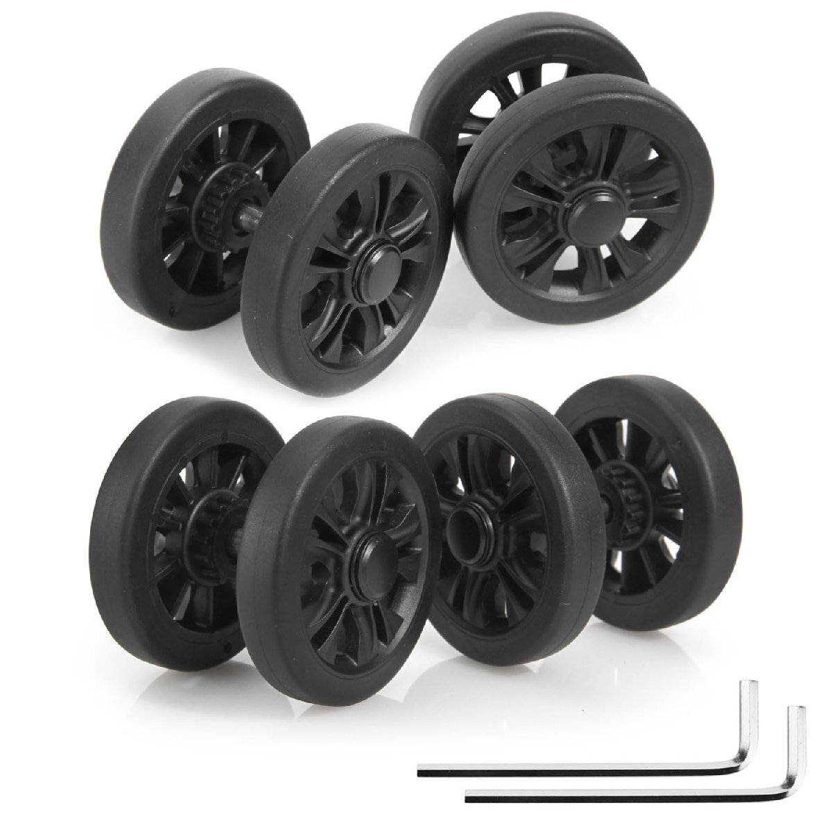 【現品限り】 スーツケース 交換 取替えDIY用 8個セット 修理 Domiella 交換 キャスター スーツケース 車輪補修用拍卖