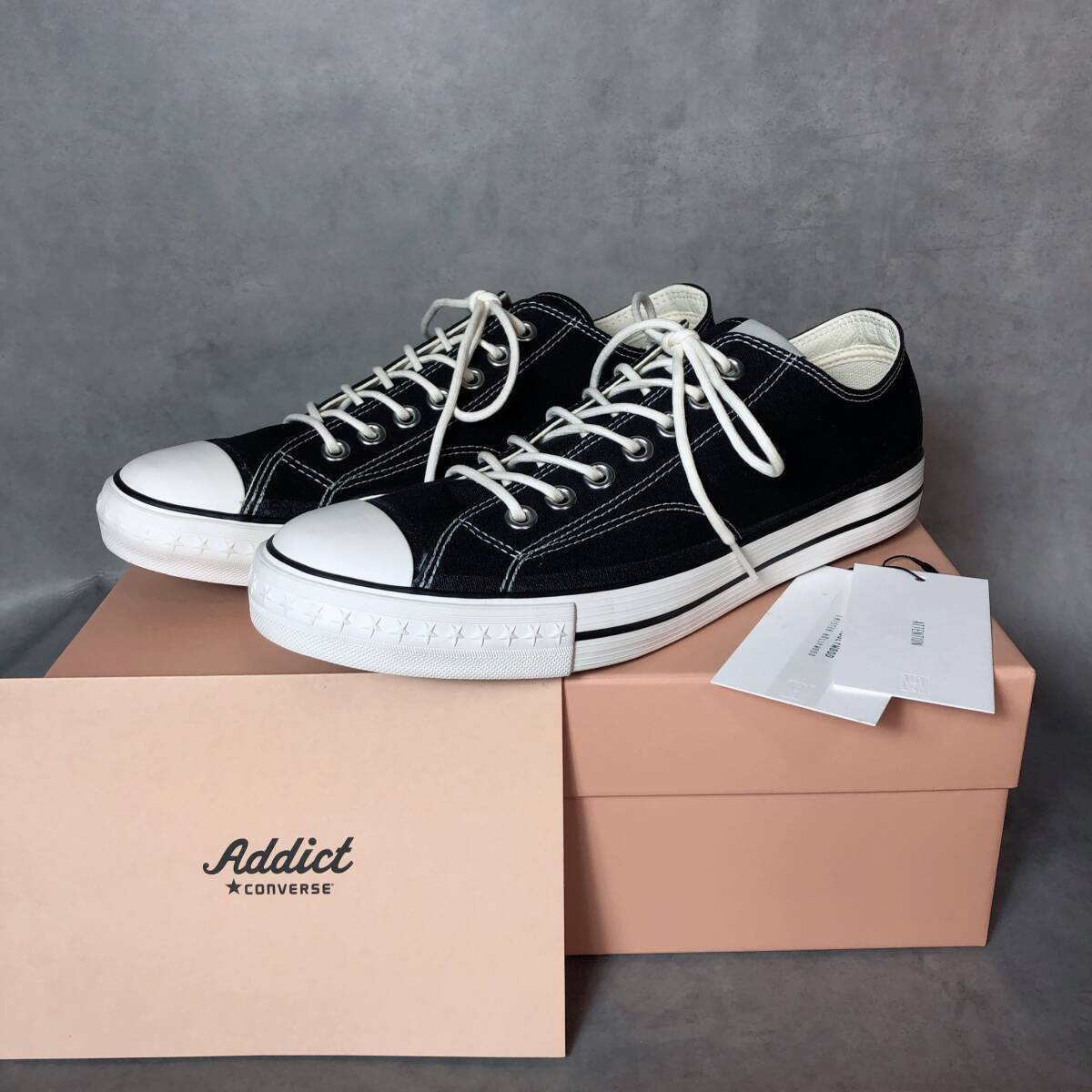 GQ3620◇N.HOOLYWOOD / CONVERSE addict : CH CANVAS NH OX◇28cm◇黒 未使用品 エヌハリウッド コンバースアディクト 拍卖