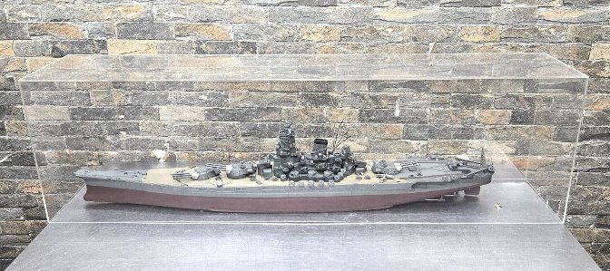 ★☆5h080-1 模型 日本戦艦 戦艦大和 ヤマト 全長 約104cm ケース付き オブジェ インテリア☆★拍卖