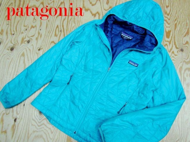 ★パタゴニア patagonia★レディース ナノパフフーディ ターコイズ 84225★R70921005C拍卖