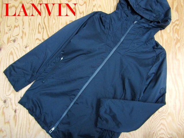 ★ランバン LANVIN★メンズ兼用可能 レディース フーディダウンジップジャケット ワンポイントロゴ★R70921009A拍卖