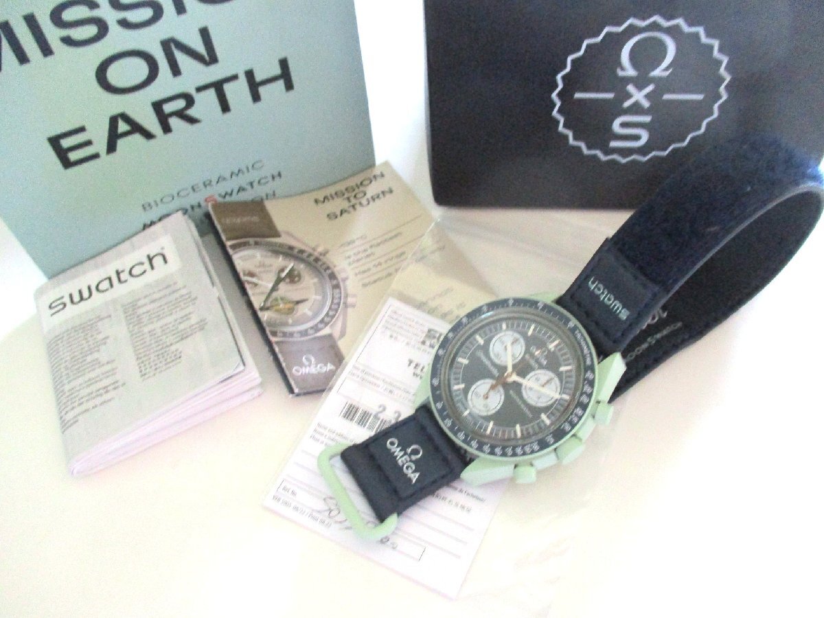 ★とちぎ屋!【Swatch&OMEGA】スウォッチ&オメガ スピードマスター ミッション・オン・アース SO33G100 腕時計★拍卖