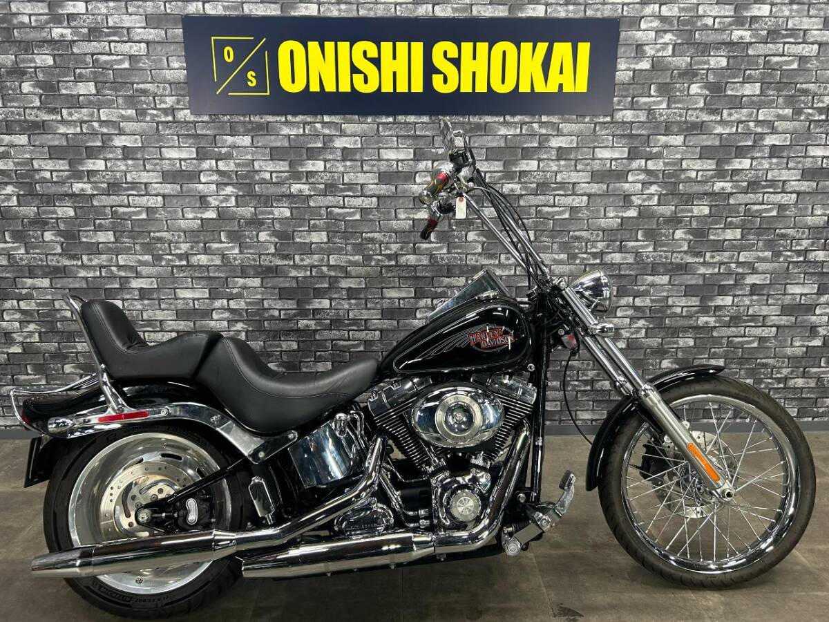 ☆ハーレーダビッドソン FXSTC ソフテイルカスタム エイプバーハンドル 大阪から 大西商会拍卖