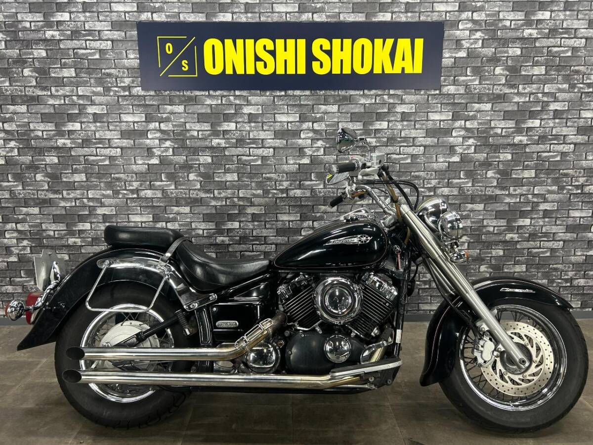 ☆ヤマハ ドラッグスター400クラシック スラッシュカットマフラー サイドバッグ フォグランプ 大阪から 大西商会拍卖