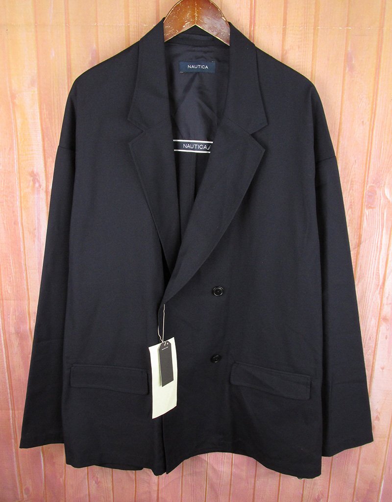LAJ27394 NAUTICA×FREAK'S STORE×AH ノーティカ×フリークスストア×エーエイチ 刺繍ロゴ テーラードジャケット ネイビー L 未使用拍卖