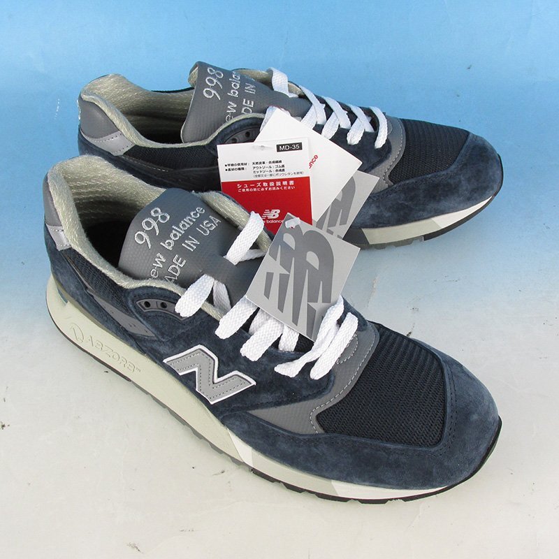 LYF16878 NEW BALANCE ニューバランス U998NV スニーカー USA製 US9 1/2 /27.5cm 未使用拍卖