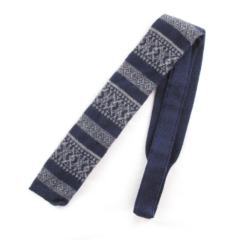 LYO18433 ENGINEERED GARMENTS エンジニアードガーメンツ ニットタイ ネクタイ ネイビー系 美品(クリックポスト可)拍卖