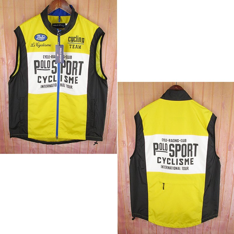 LAJ27398 POLO SPORT ポロスポーツ ウォーター レジスタント ベスト イエロー系 M 未使用拍卖