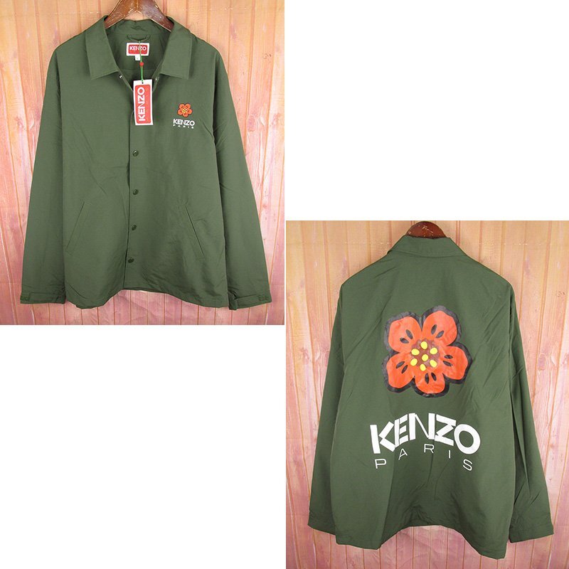 LAJ27484 KENZO×NIGO ケンゾー×ニゴ BOKE PLACED LIGHT COACH JACKET ライト コーチジャケット グリーン系 L 未使用拍卖
