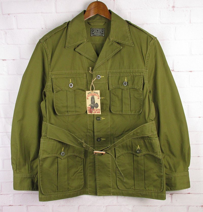 LAJ27471 BO'S GLAD RAGS ボーズグラッドラグス ブッシュジャケット オリーブグリーン 36 REGULAR SMALL拍卖