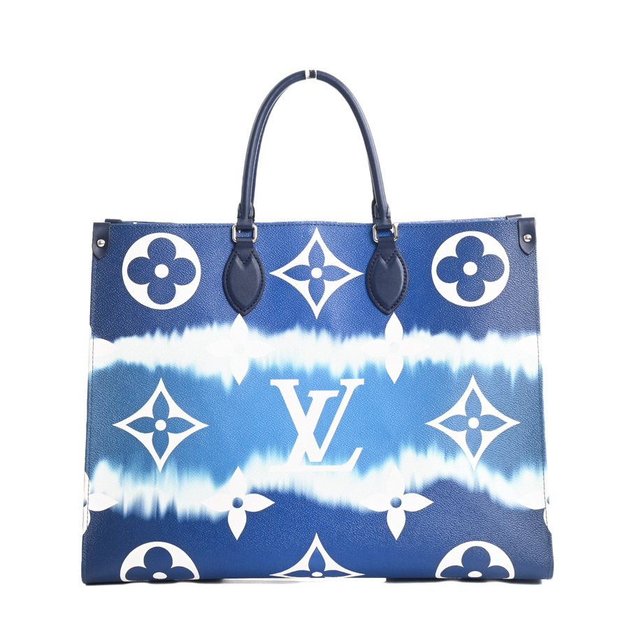 ルイヴィトン オンザゴーGM トートバッグ M45120 ブルー ユニセックス 中古A品拍卖