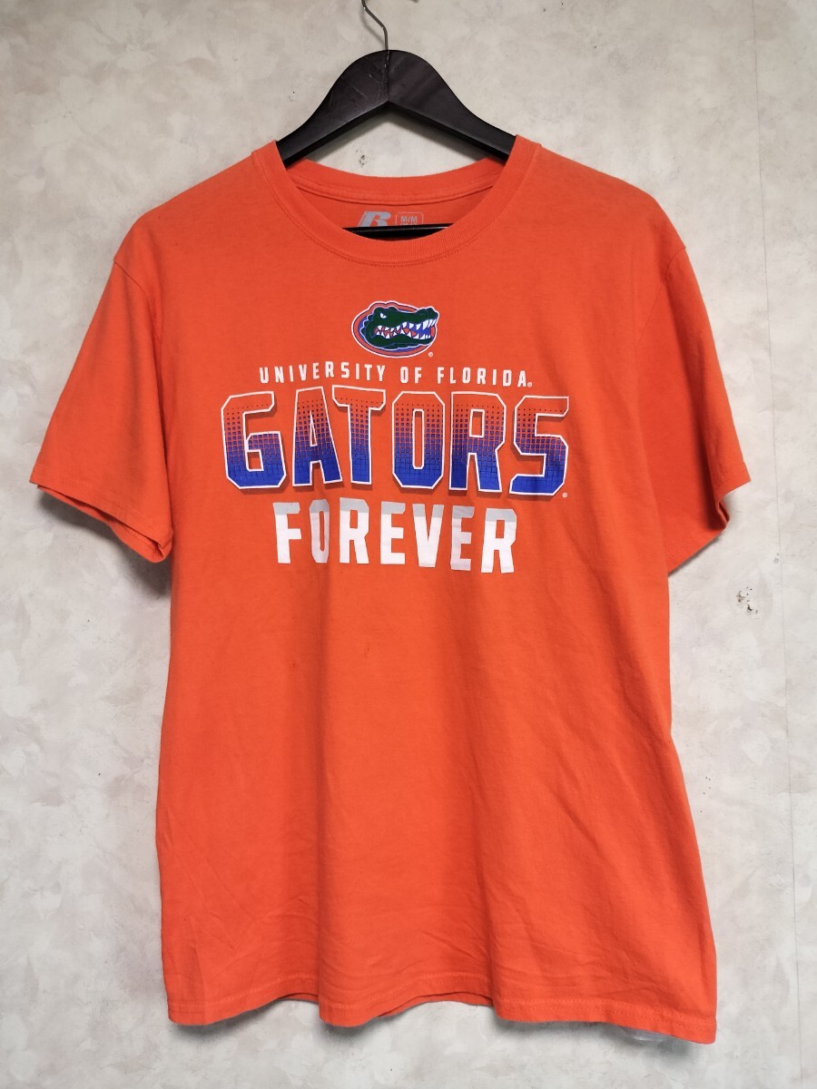 フロリダ・ゲイターズ Tシャツ フロリダ大学 Mサイズ 輸入Tシャツ アメカジ 古着 Russell拍卖