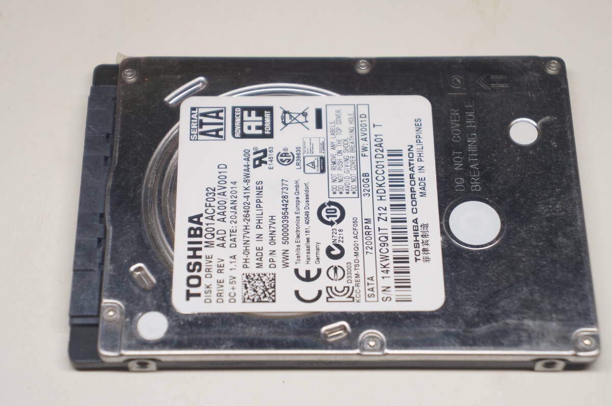 2.5インチHDD 薄型 320GB 7200rpm拍卖