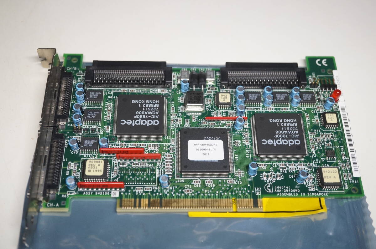 【AHA-2940U×2枚分!?・SCSI・マルチチャンネル】 Adaptec AHA-3940UW PCI マルチチャンネル SCSI ハードウェアコントローラー拍卖