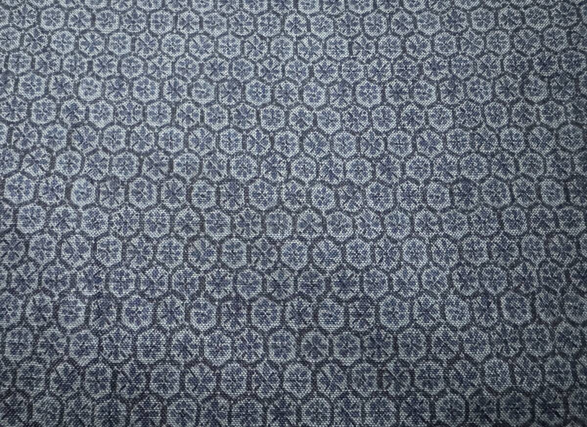 5m ムラ糸クロス 110×500cm 綿100% ブルー系 / 生地 はぎれ 日本製 和柄 和調 和風 むら糸 小紋 亀甲 WAGARA拍卖
