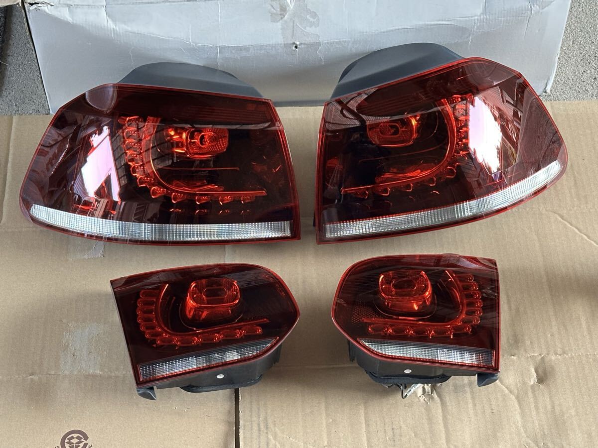 VW ゴルフ6 R 純正 LEDテールランプ HELLA製 変換ハーネス付き 左右セット GTI拍卖