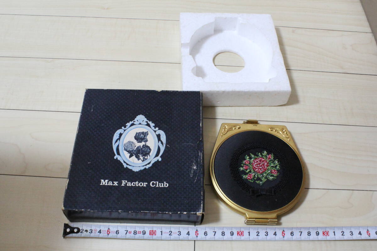 【終活品 ジャンク】MAX FACTOR CLUB アンティーク ツインミラー 手鏡 装飾 メイク道具 インテリア 昭和レトロ拍卖