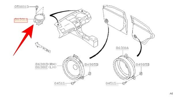 ★新品★ スバル純正 SUBARU レガシィB14,インプレッサG13,23,XV G33,その他 フロントツイーター 1個 単体拍卖