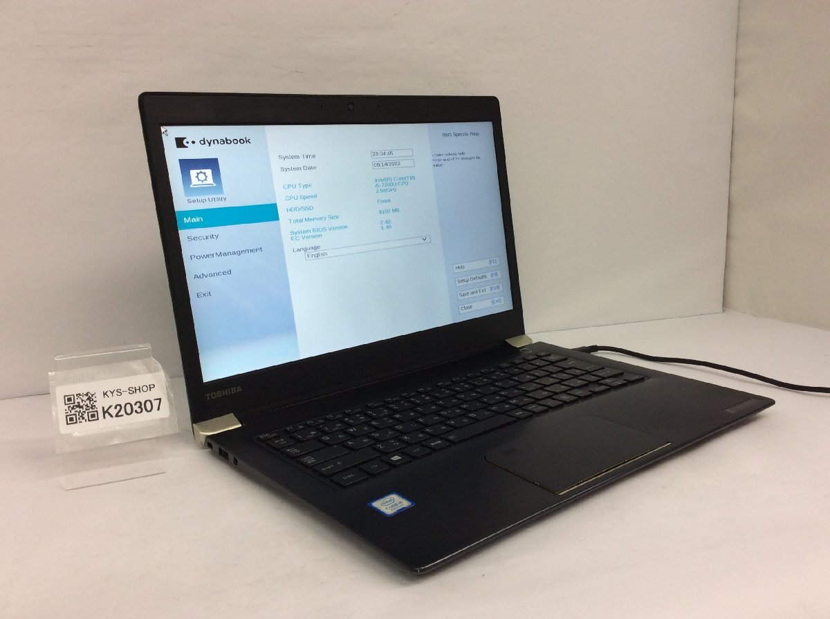 ジャンク/ TOSHIBA dynabook U63/J PU63JEC43EBA211 Intel Core i5-7200U メモリ8.19GB ストレージ無し 【K20307】拍卖