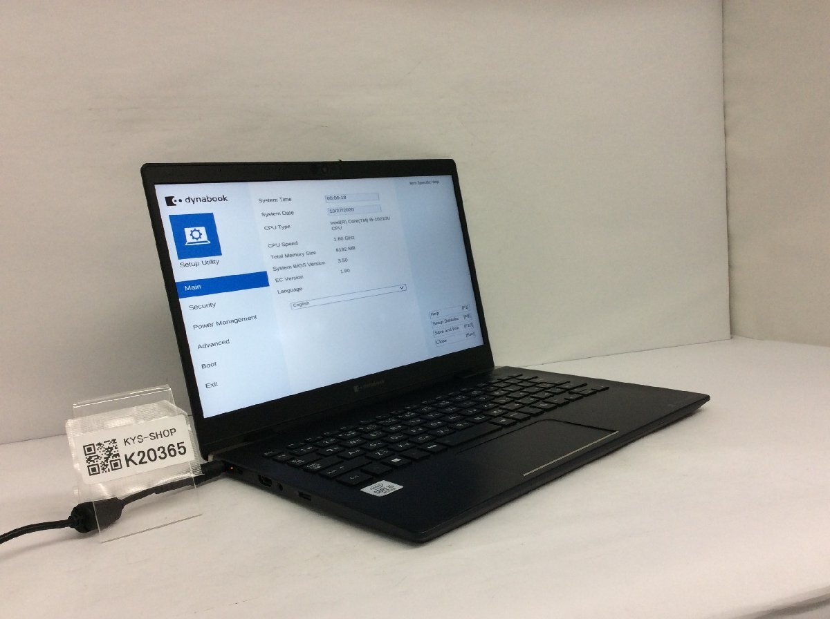 ジャンク/ TOSHIBA G83/FR Intel Core i5-10210U メモリ8GB ストレージ無し 【K20365】拍卖