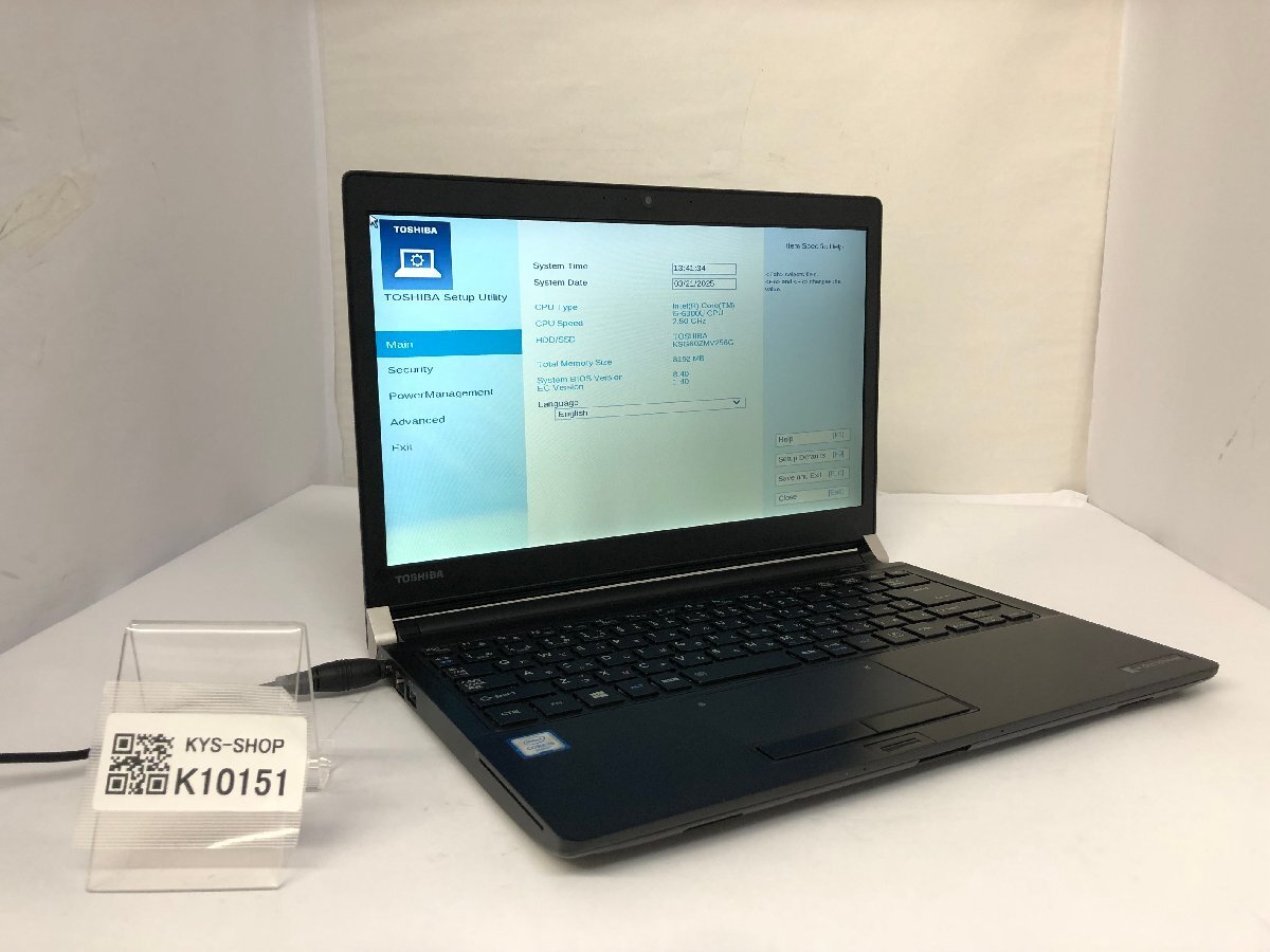 ジャンク/ TOSHIBA dynabook R73/D PR73DBJA34RAD11 Intel Core i5-6300U メモリ8.19GB SSD256.06GB 【K10151】拍卖