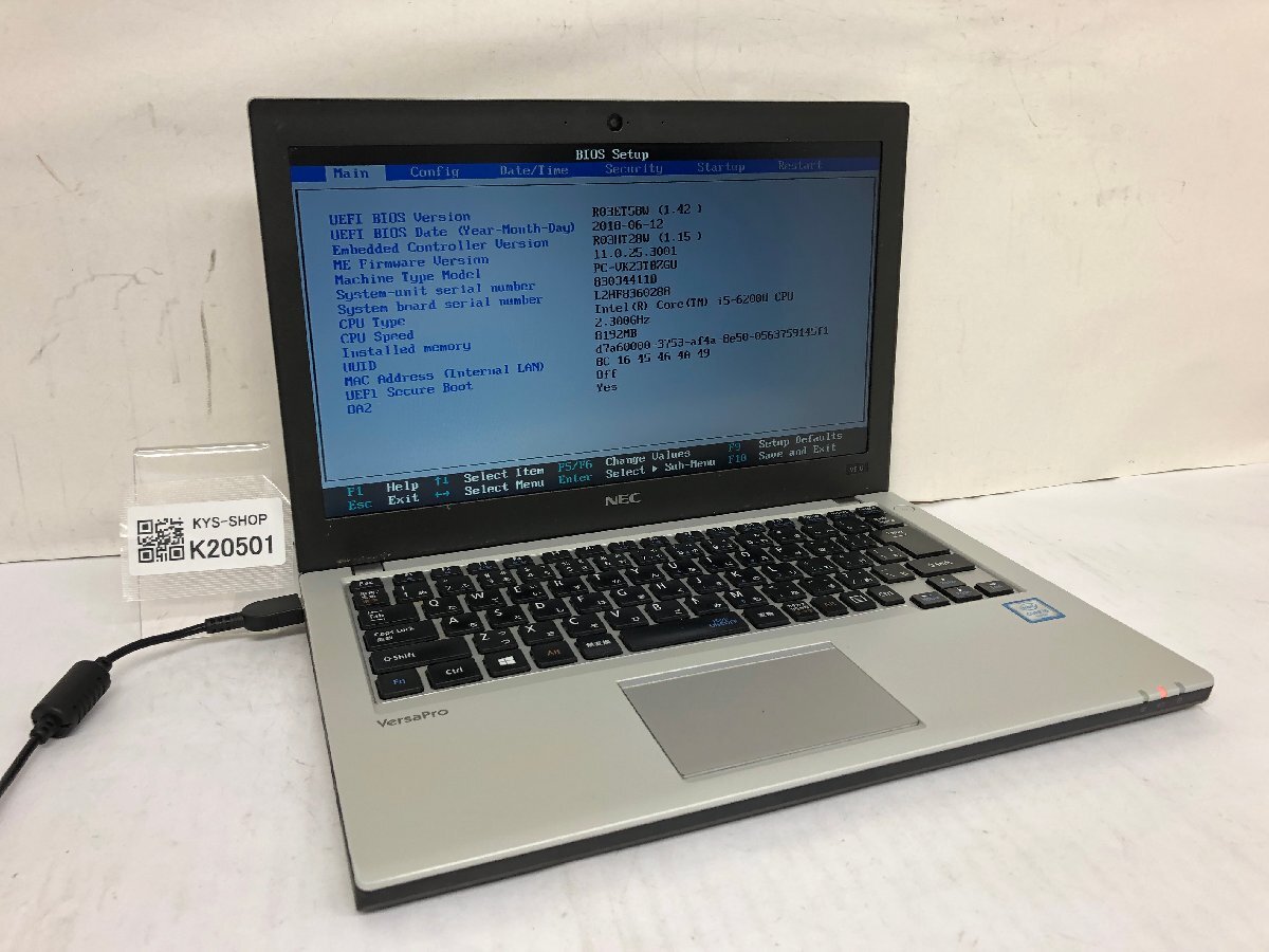 ジャンク/ NEC PC-VK23TBZGU Intel Core i5-6200U メモリ8.19GB ストレージ無し 【K20501】拍卖