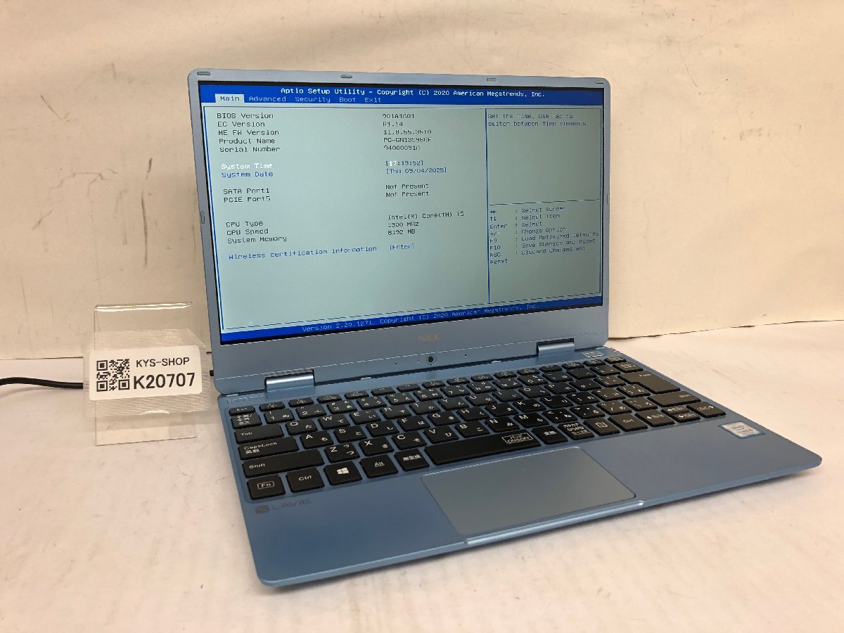 ジャンク/ NEC PC-GN13S98GF Intel Core i5-8200Y メモリ8.19GB ストレージ無し 【K20707】拍卖