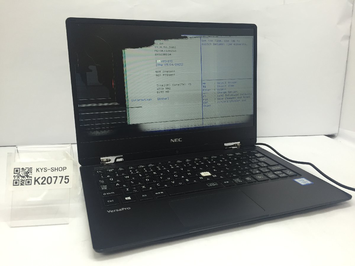 ジャンク/ NEC PC-VKT12HZG3 Intel Core i5-7Y54 メモリ8.19GB ストレージ無し 【K20775】拍卖
