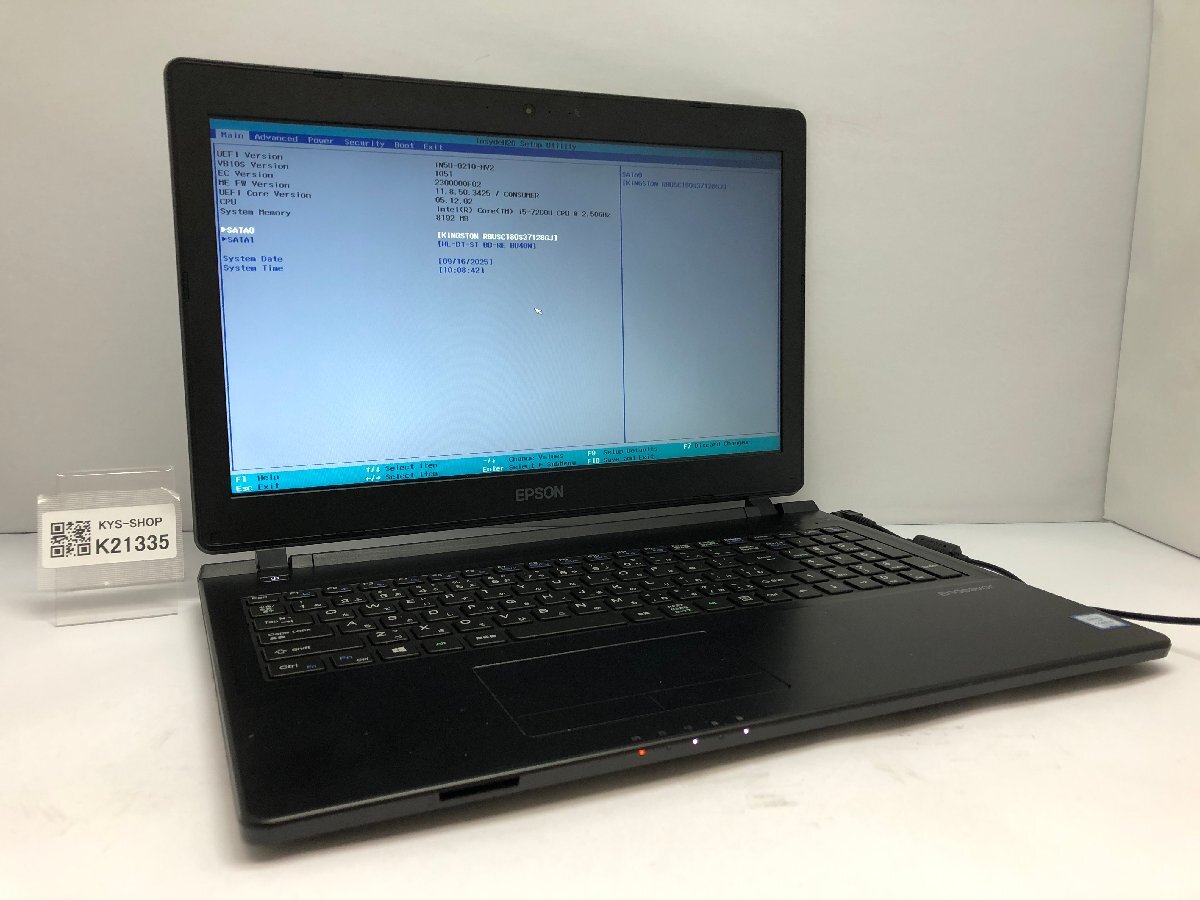 ジャンク/ EPSON Endeavor NJ4100E IN5U-0210-HV2 Intel Core i5-7200U メモリ8.19GB SSD128.03GB 【K21335】拍卖