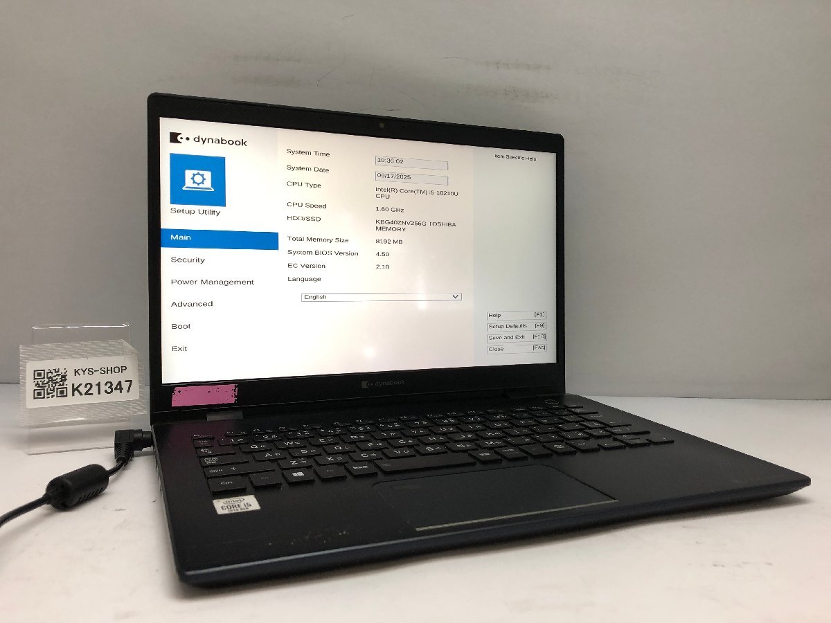 ジャンク/ TOSHIBA dynabook G83/FP A6G7FPF2D621 Intel Core i5-10210U メモリ8 GB NVMe256 GB 【K21347】拍卖