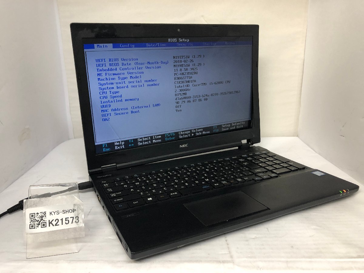 ジャンク/ NEC PC-VK23TXZDU Intel Core i5-6200U メモリ8.19GB HDD500.1GB 【K21573】拍卖