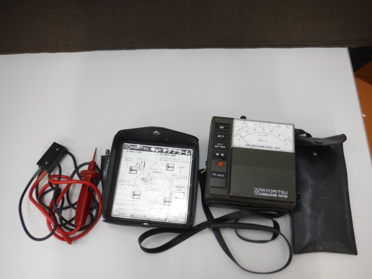 ○BEi KYORITSU 共立電気計器 アラーム付電池式絶縁抵抗計 MODEL3204 中古 鳥取県 引取歓迎拍卖