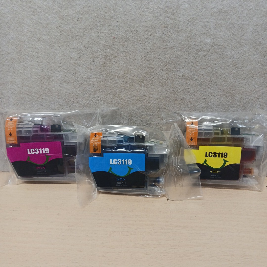y090404k Brother【互換品】ブラザー LC 3119 (M/C/Y) 3本セット拍卖