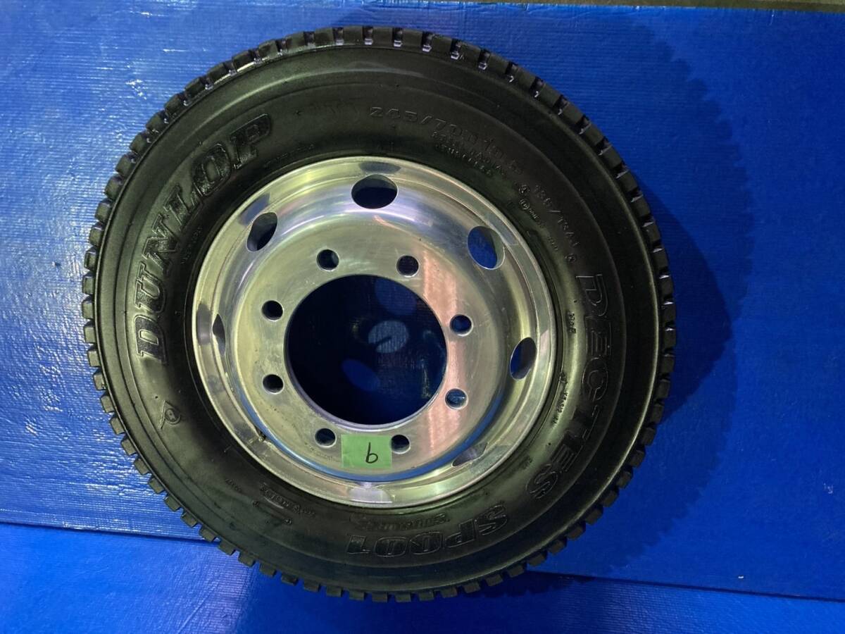 ★送料無料★9 スタッドレス 245/70R19.5 DUNLOP SP001 2019年製 4軸低床 ISO アルコア アルミ 19.5×6.75 8穴拍卖