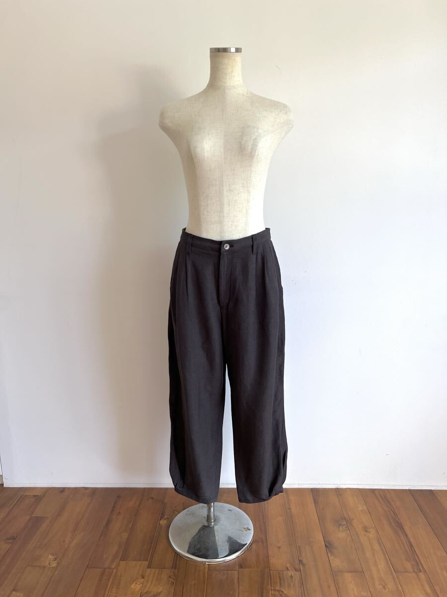 Sally Scott/サリースコット/パンツ/ワイドパンツ/チャコールグレー/9/M//レーヨン×リネン/良品美品拍卖