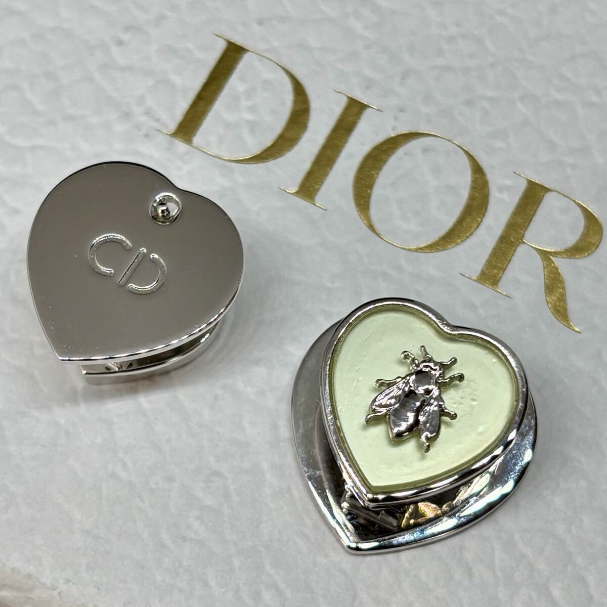 【希少】【美品】【クリスチャンディオール】ハート CD ロゴ ハチ 蜂 ビー Bee ピアス シルバーカラー(2509352000)拍卖