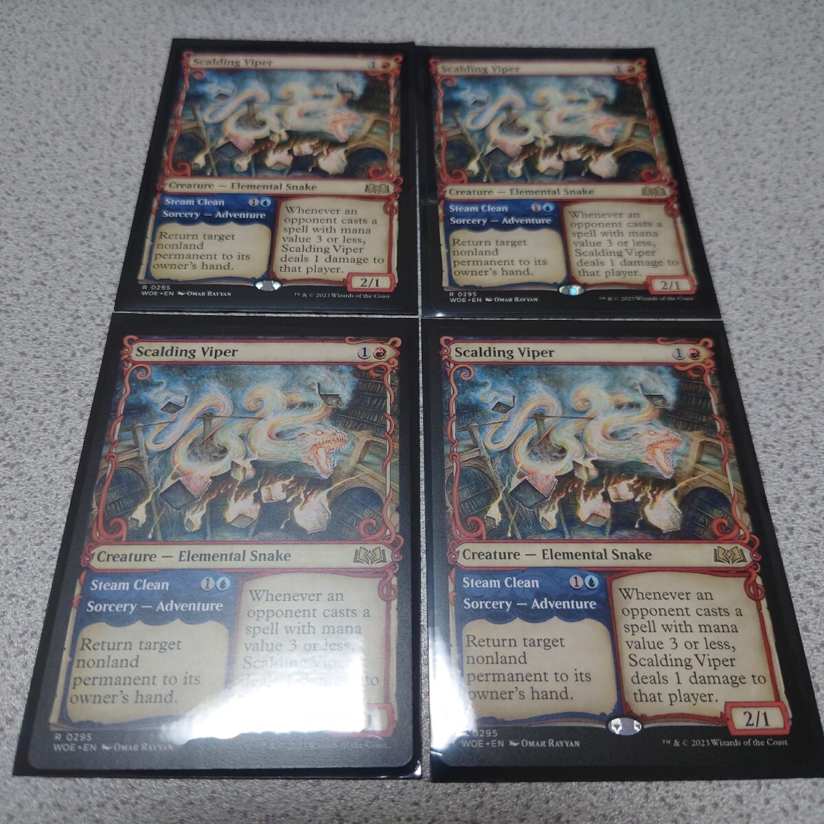 MTG WOE 煮えたぎるバイパー 英語 四枚セット ショーケース 即決拍卖