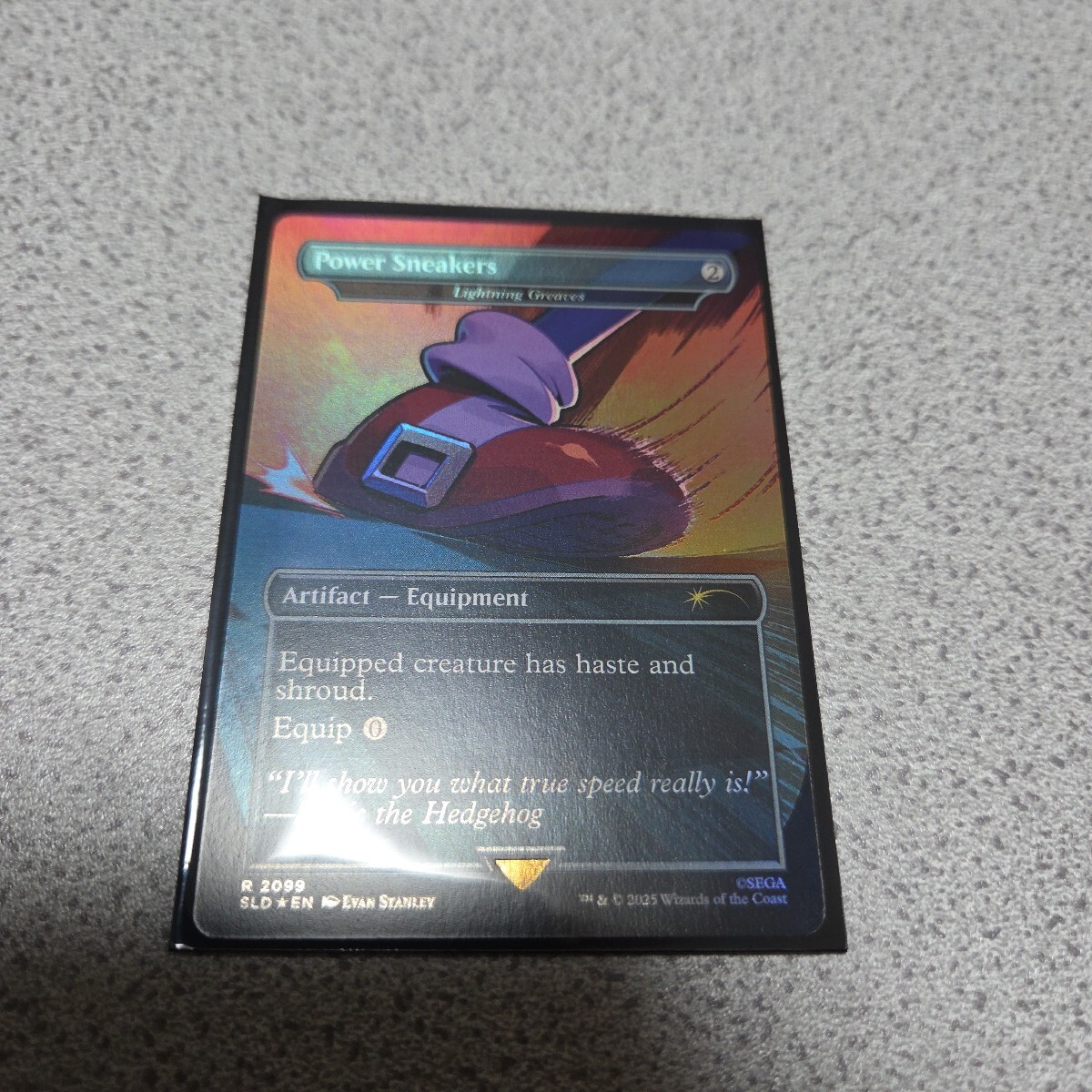 MTG SLD Power Sneakers 稲妻のすね当て 英語foil 一枚 Sonic the hedgehog ソニック Secret lair 即決拍卖
