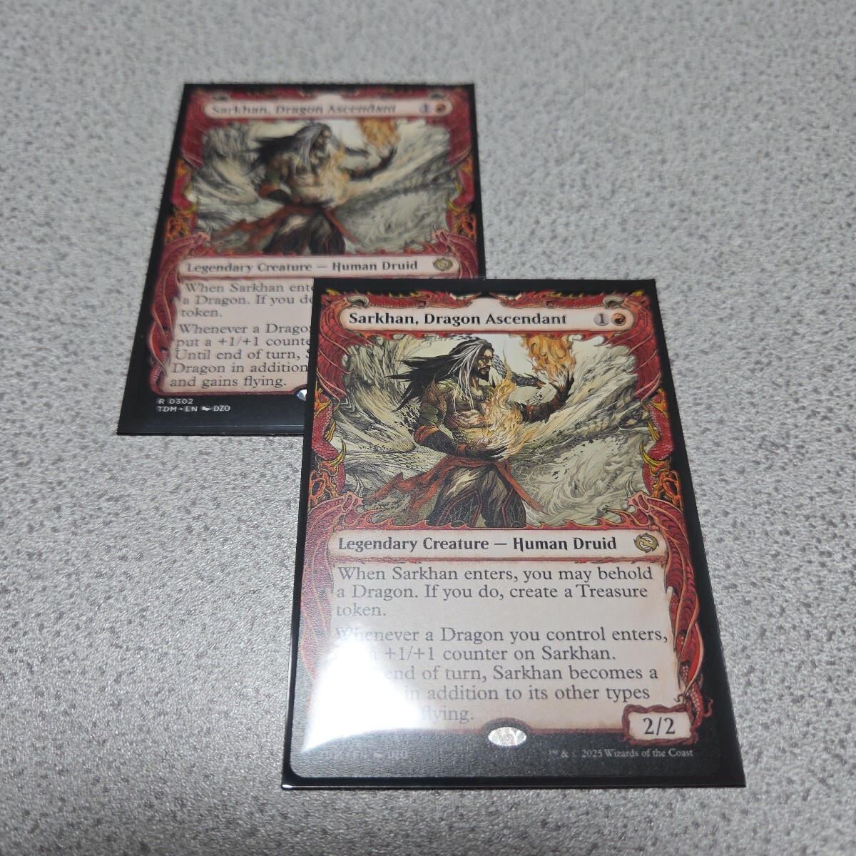 MTG TDM 龍へと昇る者、サルカン 英語 二枚セット ショーケース 即決拍卖