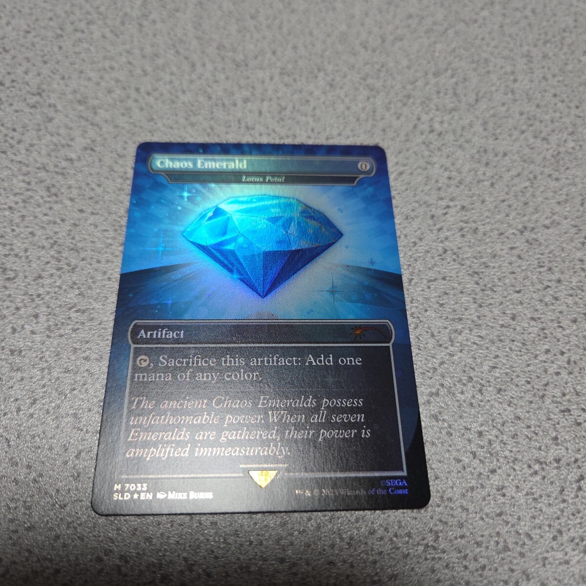 MTG SLD Chaos Emerald 7033 英語foil 一枚 Sonic the hedgehog ソニック Secret lair 水蓮の花びら 即決拍卖