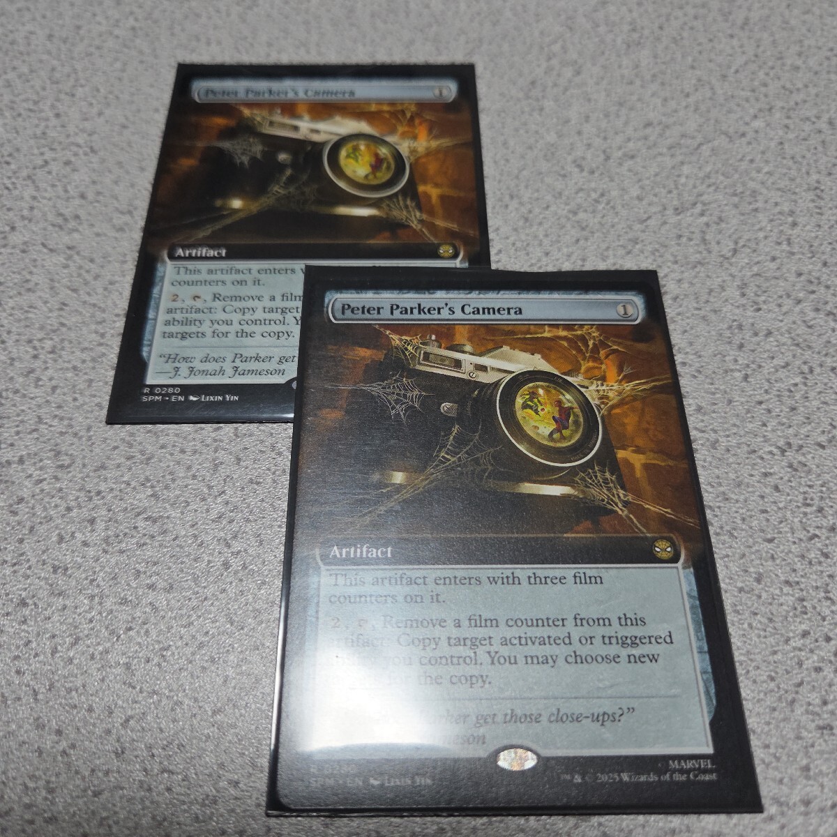 MTG SPM ピーター・パーカーのカメラ 英語 二枚セット 拡張アート スパイダーマン 即決拍卖