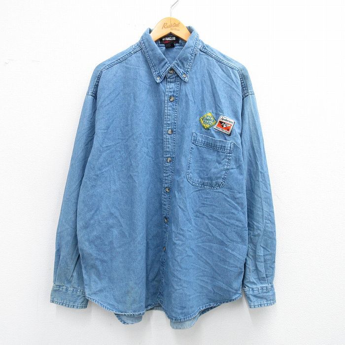 XL/古着 長袖 シャツ メンズ 00s Anderson LUMBERYARD 大きいサイズ コットン 紺 ネイビー デニム 25sep01 中古 トップス拍卖