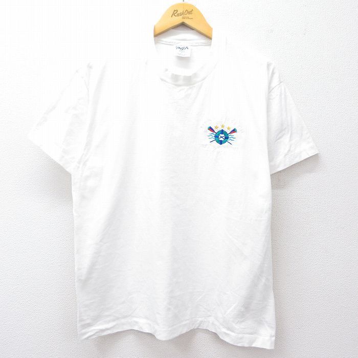 L/古着 半袖 ビンテージ Tシャツ メンズ 80s 浮き輪 サウスカロライナ コットン クルーネック 白 ホワイト 25sep01 中古拍卖