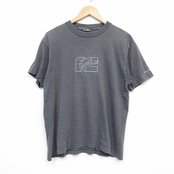 L/古着 半袖 ビンテージ Tシャツ メンズ 90s RUSTY クルーネック 濃グレー 霜降り 25sep01 中古拍卖