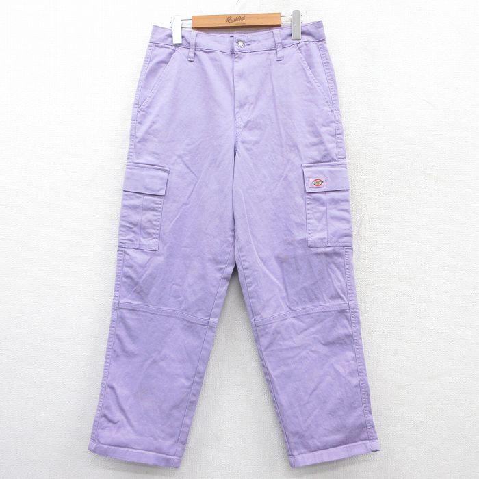 古着 ディッキーズ Dickies カーゴ ワーク パンツ レディース 紫 パープル 25jan20 中古 ボトムス拍卖
