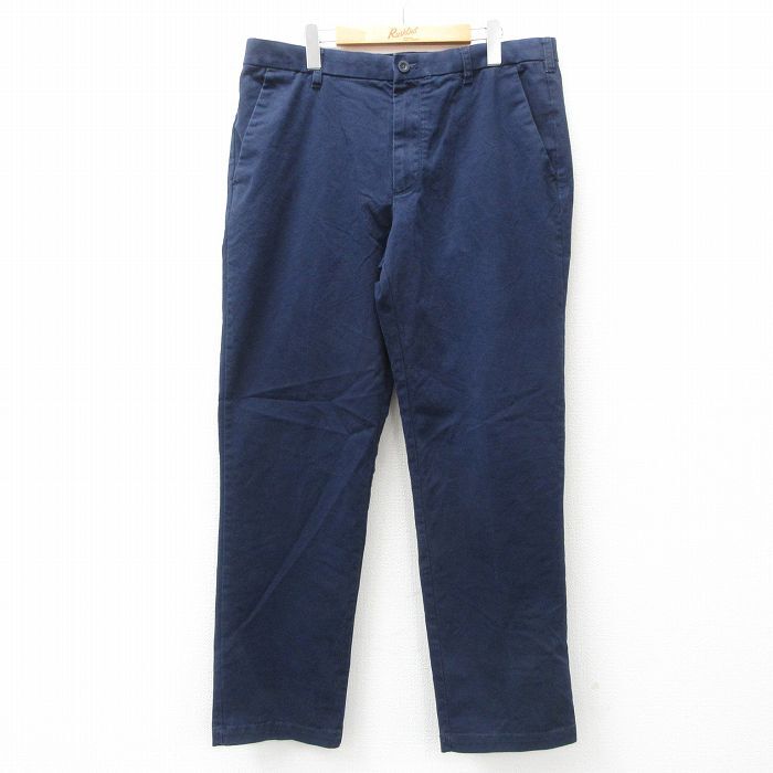 W38/古着 IZOD パンツ メンズ 紺 ネイビー 25mar11 中古 ボトムス ロング拍卖