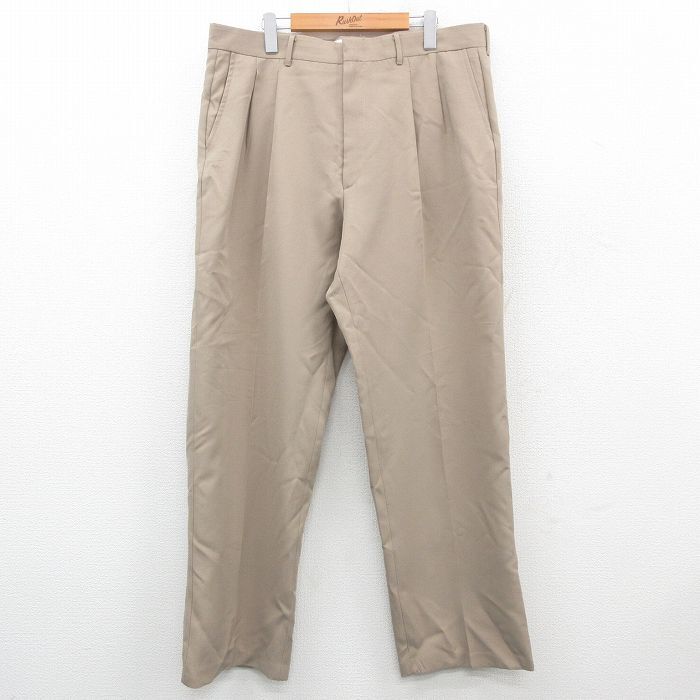W39/古着 スラックス パンツ メンズ 80s タロン ベージュ カーキ 24nov14 中古 ボトムス ロング拍卖