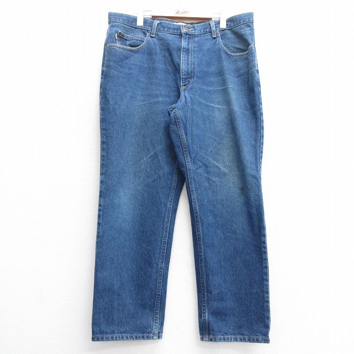 W38/古着 エルエルビーン LLBEAN ジーンズ メンズ 00s ヒゲ コットン 紺 ネイビー デニム 25may21 中古 ボトムス ジーパン G拍卖
