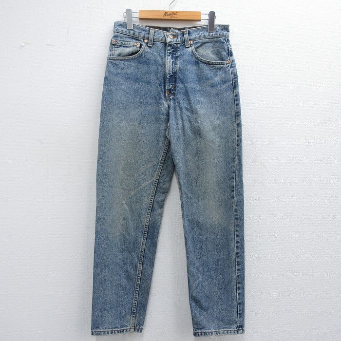 W31/古着 ジーンズ Levis リーバイス 550 メンズ 00s ヒゲ コットン 紺 ネイビー デニム 25may14 中古 ボトムス ジーパン G拍卖