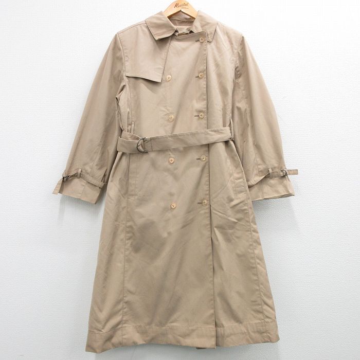古着 ロンドンフォグ 長袖 トレンチ コート レディース 90s ロング丈 ベージュ カーキ 内側ファー 23dec08 中古 アウター拍卖